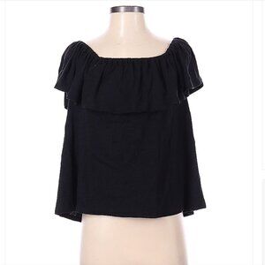 REBECCA Minkoff Black Short Sleeve Top Size S